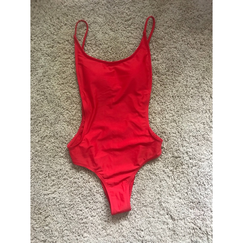 Red Sunny Co. one piece swim suit